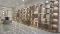 Wooden Color OEM/ODM Skincare Display Cabinet with led lights in every layer
