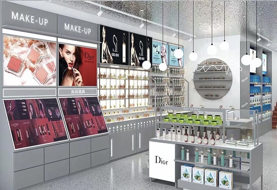 Fashion design Cosmetic Display Shelves With Logo And acrylic display stand